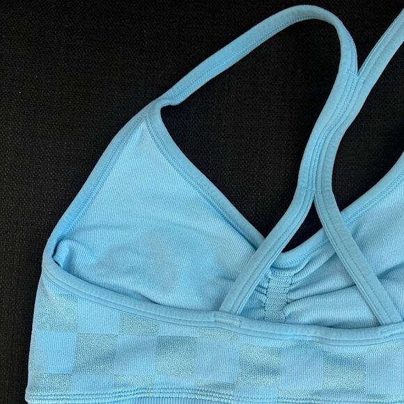 JoyLab Blue Checkered Seamless Sports Athletic Bra Size XS - Picture 5 of 7